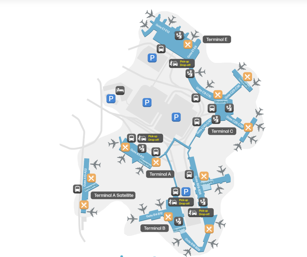 Boston Logan Airport terminal map